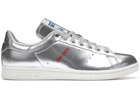 adidas stan smith schwarz silber|stan smith silver metallic.